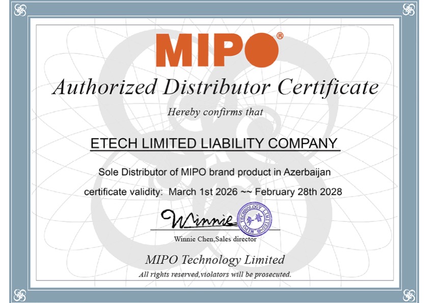 MIPO Authorized Distributor Certificate - ETECH MMC